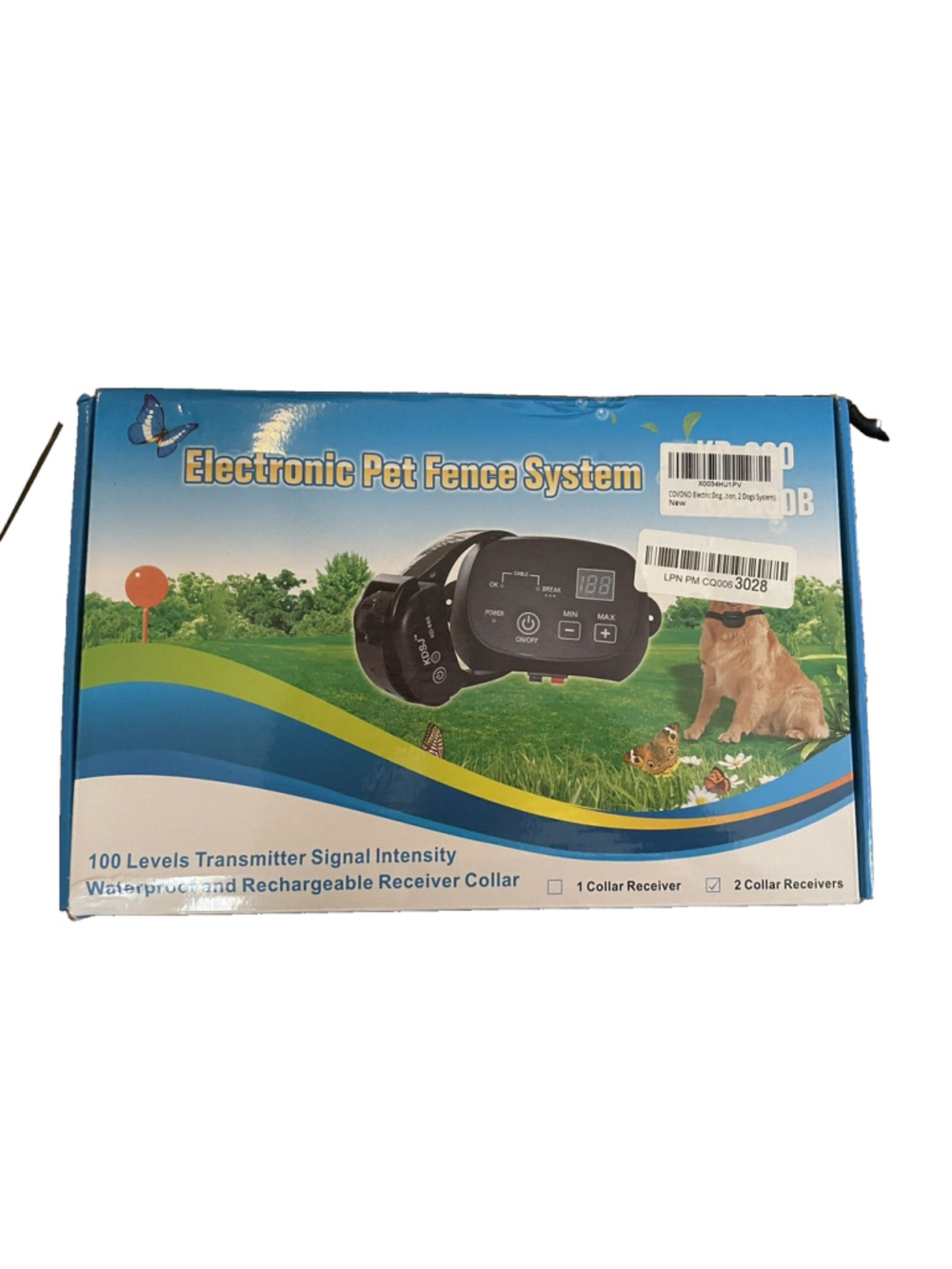 COVONO Electric Dog Fence Pet Containment System Waterproof Rechargeable New